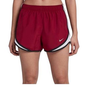 Nike Women's Dry Tempo Shorts, Size XL, Red/black/white